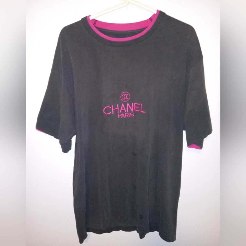 Chanel Black and Pink T-Shirt